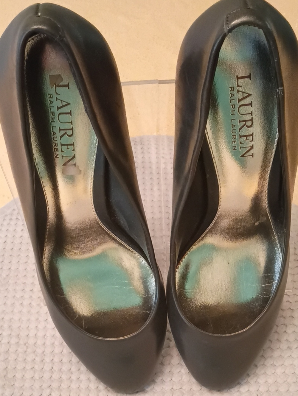 Lauren Ralph Lauren Black Leather Pointed Pumps